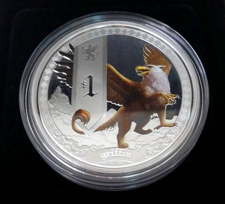 Mythical_Creatures_1oz_Silver_Proof_Coin_Series_-_1st_Release_2013_Griffin_photo