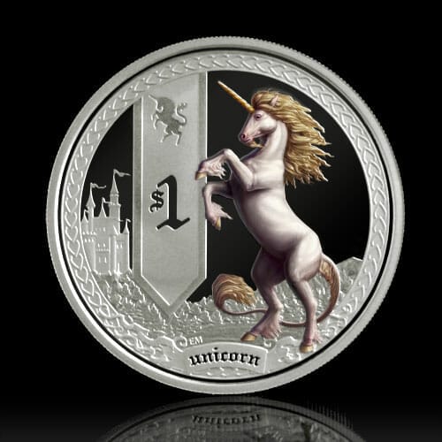 Mythical Creatures silver coin series coin reverse photograph