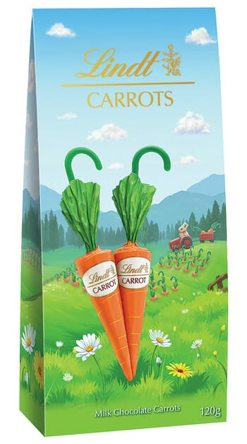 Lindt & Sprungli Carrots packaging illustrations Mocked Up