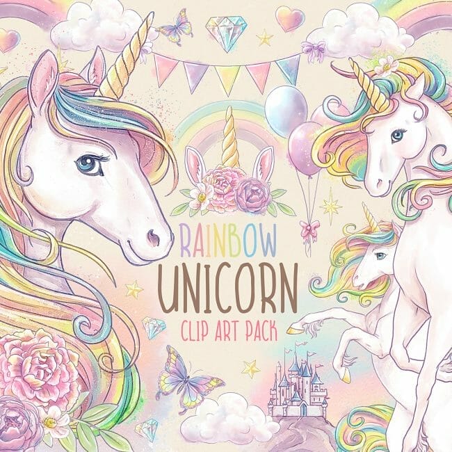 Rainbow Unicorn Clipart