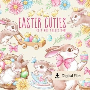 Easter clipart bundle main image