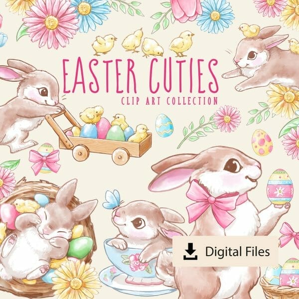 Easter clipart bundle main image