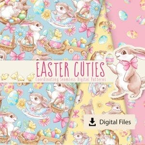 Easter seamless clipart bundle main image