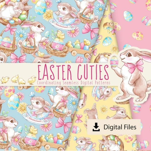 Easter seamless clipart bundle main image