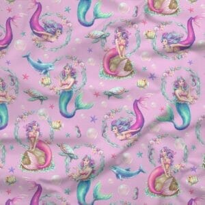 Pink Mermaid Fabric