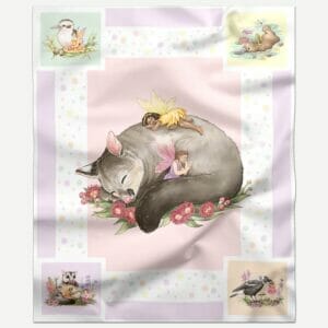 Possum and Fairy Fabric Quilt Panel