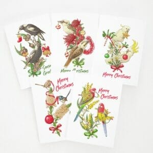Australian bird Christmas card set