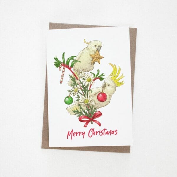 cockatoo christmas card