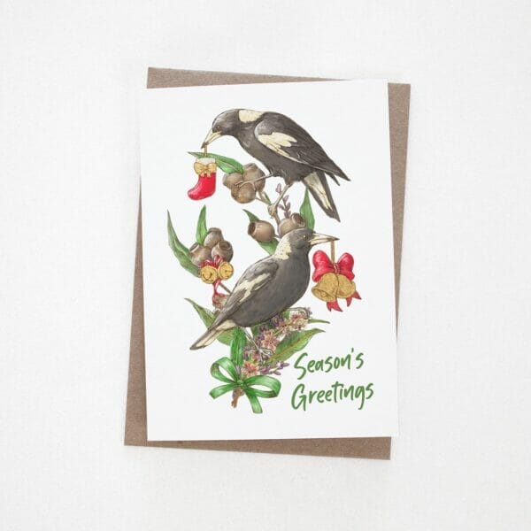 magpie christmas card