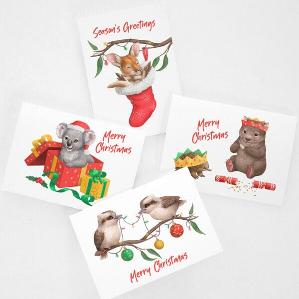 Australian animal christmas cards