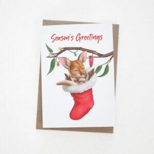 kangaroo christmas card