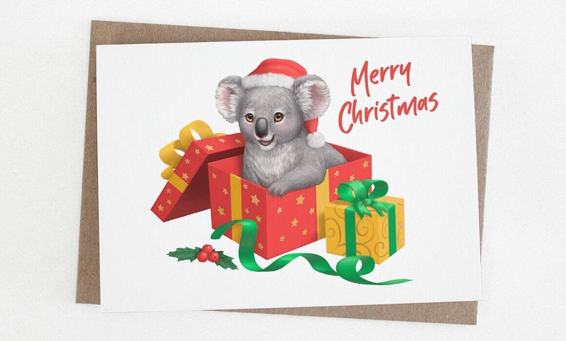 koala christmas card