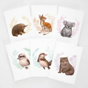 Australian Animals greeting card set