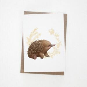 Echidna greeting card