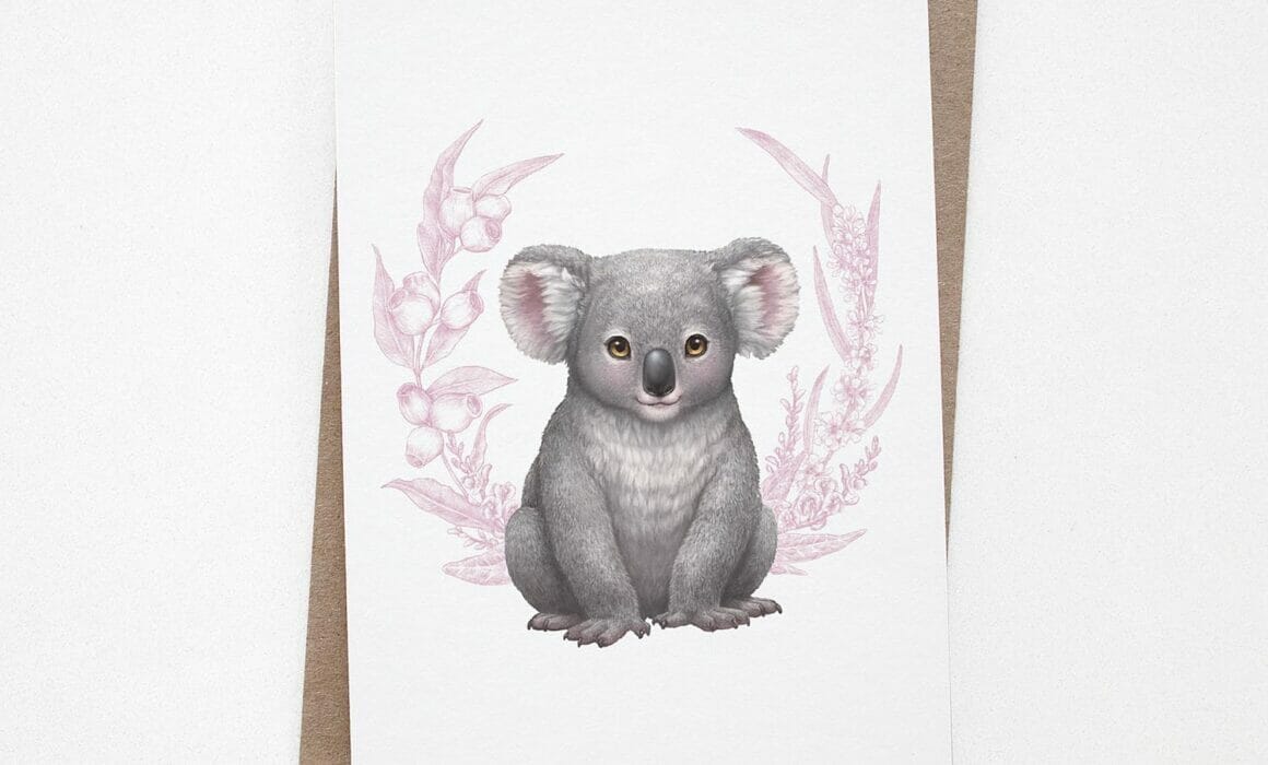 Koala greeting card