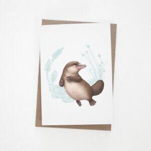 Platypus greeting card