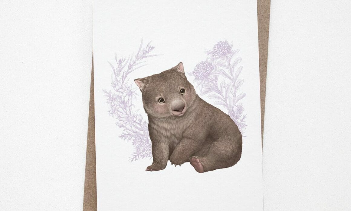 Wombat greeting card