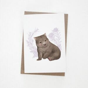 Wombat greeting card