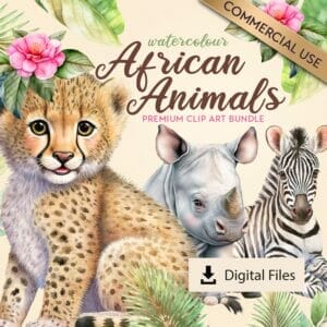 Cover image for African Animals clipart pack