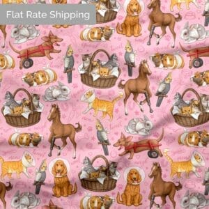Veterinary fabric in pink