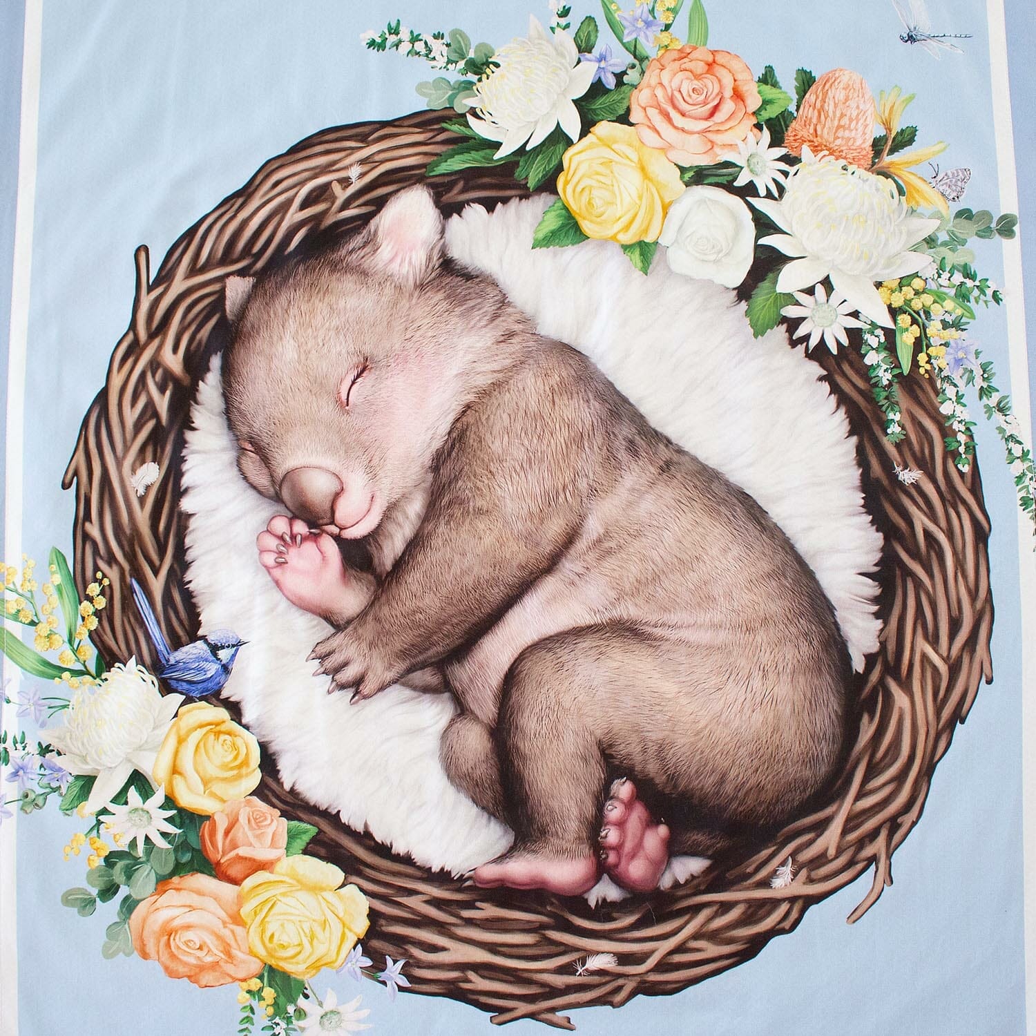 Wombat Cuddle Fleece Blanket www.elisemartinson